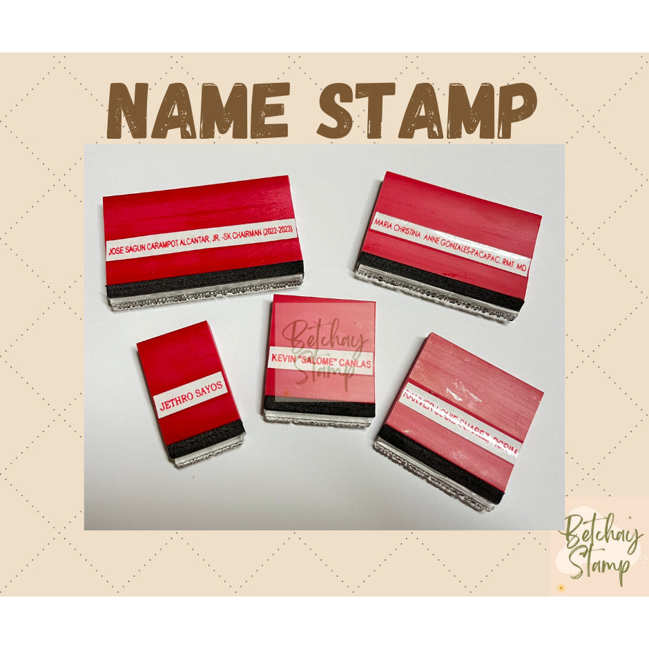 5 LINE/TEXT Rubber Stamp