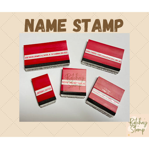 8 LINE/TEXT Rubber Stamp